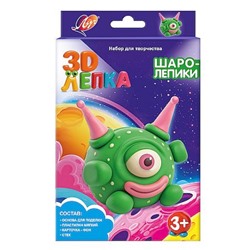 Набор для творчества 3D лепка из пластилина "Шаролепики. Монстрик" мягкий,воск. 35С 2329-08 Луч