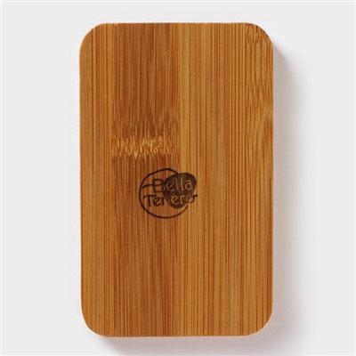 Набор фарфоровый для специй на бамбуковой подставке BellaTenero «Котики», 3 предмета: солонка, перечница, подставка, белый, чёрный