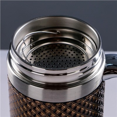 Термокружка TAKE IT EASY «Великан.Рептилия», 450 мл, 16×8 см, сохраняет тепло 2 ч, сито, нержавеющая сталь