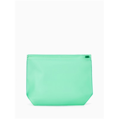 Косметичка для бассейна с застёжкой зип-лок, без рисунка, прозрачная/зелёная