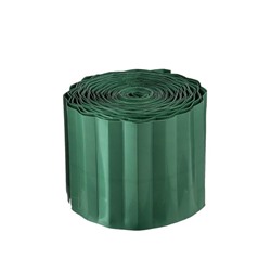 Лента бордюрная, 10 см × 9 м, толщина 0.6 мм, пластиковая, зелёная, Greengo