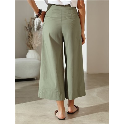 Кюлоты А-силуэта из легкого хлопкового поплина