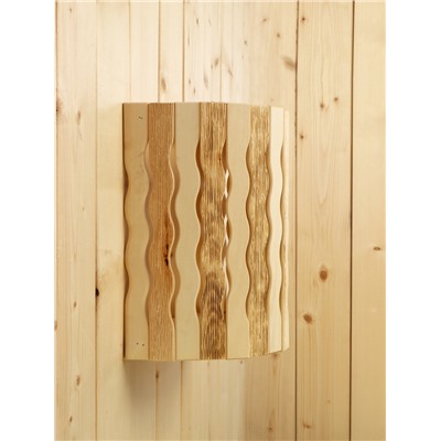 Абажур для бани и сауны «Волны», липа, настенный