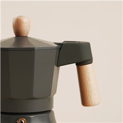 Кофеварка гейзерная SL Home «Ферамо», 150 мл, 11×15.5×12 см, оливковая