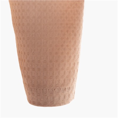 Халат вафельный женский удлинённый Экономь и Я размер 50-52, цвет бежевый, 100% хлопок, 200 г/м²