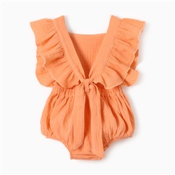 Комбинезон с рюшами Крошка Я Муслин, рост 74-80 см, персиковый
