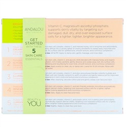 Andalou Naturals, Get Started Brightening, набор средств для ухода за кожей из 5 предметов
