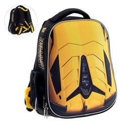 Рюкзак каркасный Hatber Ergonomic light «Скорость и мощь», 38×29×15 см, жёлтый, NRk_71044