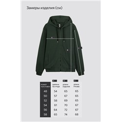 Мужская толстовка на молнии из футера трехнитки Happyfox