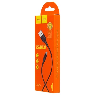 Кабель USB - micro USB Hoco X25  100см 2A  (black)