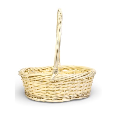 Корзина плетёная для хранения Canna, с ручкой, бежевая, набор 3 шт.