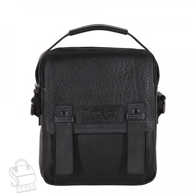 Сумка мужская кожаная 3012-1TR black Tough Ruder