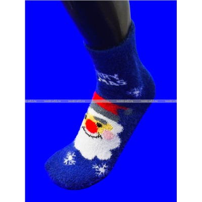 5 ПАР - AMIGOBS носки женские НОРКА "НОВОГОДНИЕ  ПУШИСТИКИ"