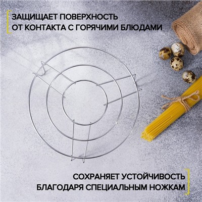 Подставка-гриль для микроволновой печи Доляна, 22×22×10 см, хром