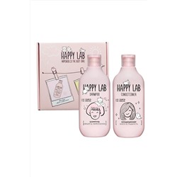 Happy Lab Набор средств для ухода за волосами / Шампунь «Объем & Укрепление» + Кондиционер «Блеск & Гладкость», 300 мл x 2 KRISTALLER, 1211702