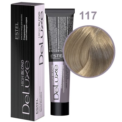 ЭстельDeLuxe High Blond Краска-уход для волос 117 Пепельно-коричневый блондин ультра 60 мл