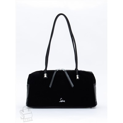 Сумка женская кожаная 98409SP black Velina Fabbiano-Safenta в Новосибирске