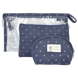 Kristaller Набор косметичек Handmade 3 in 1, темно-синий 25002
