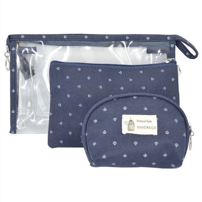 Kristaller Набор косметичек Handmade 3 in 1, темно-синий 25002
