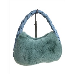 Женская сумка из искусственного меха, цвет светло зеленый