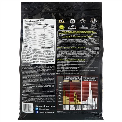Muscletech, Nitro Tech, 100% Whey Gold, сывороточный белок в порошке, двойной шоколад, 3,63 кг (8 фунтов)