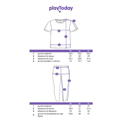 Комплект детский трикотажный для девочек: фуфайка (футболка), брюки (легинсы)