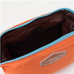 Косметичка на молнии, цвет оранжевый