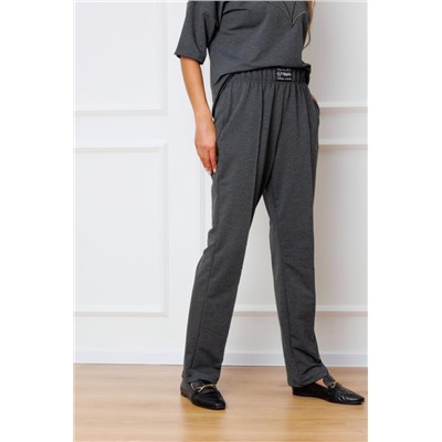 Брюки женские трикотажные со стрелкой 343 (Темно-серый)