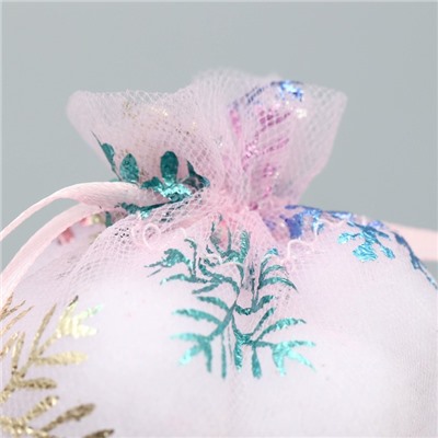 Мешочек подарочный органза «Нежность в Новом Году», голография, органза, 10×12 см ± 1.5 см