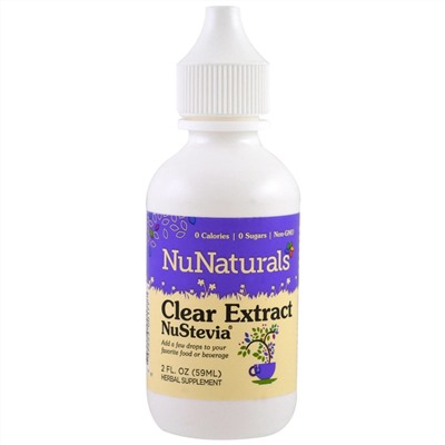 NuNaturals, Чистый экстракт NuStevia, 59 мл (2 жидкие унции)