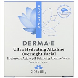 Derma E, ультра увлажняющая щелочная ночная маска для лица, 56 г (2 унции)