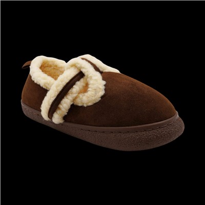 Тапочки-лоферы меховые К011-2 темно коричневые