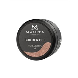 MANITA Гель моделирующий для ногтей светоотражающий / Builder Gel Reflective №04, 15 мл 28233