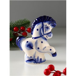 Фигурка фарфор гжель «Конь Буран большой», 11×10×4.5 см