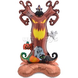 Шар 3D (58''/147 см) Фигура на подставке, Дерево на Хэллоуин, 1 шт. в уп.