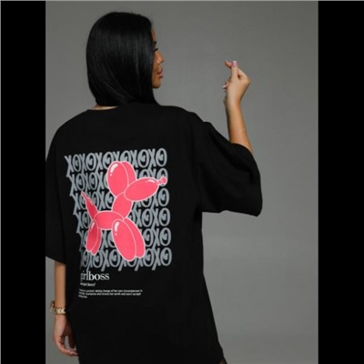 Футболка Бабл (Чёрный собачка)