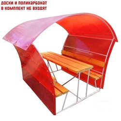 Беседка для дачи «Радуга», 2.3×2×2 м, металл, под поликарбонат