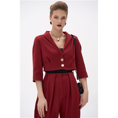 Короткий пиджак Джуди (бордовый)