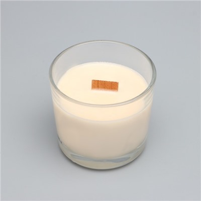 Свеча а в стакане с деревянным фитилем «Сладкий гранат», из соевого воска, 65 г