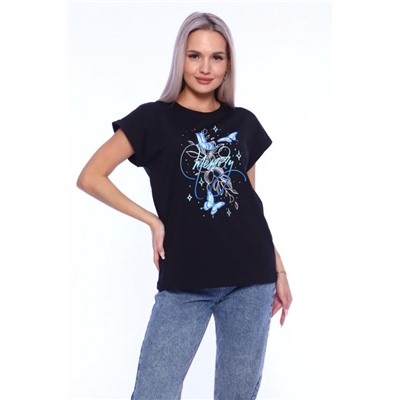 Футболка женская ФЖ064 (Черный)