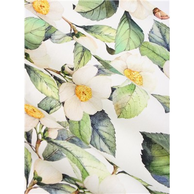 Набор салфеток с декоративными кольцами «Этель» Camellia, 40×40 см - 2 шт., 100% хлопок, саржа