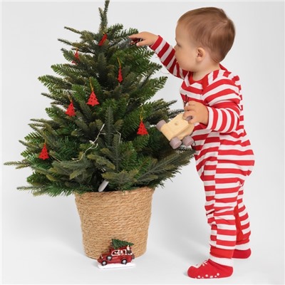 Комбинезон детский «Крошка Я. Оленёнок», рост 62-68 см, красный, белый