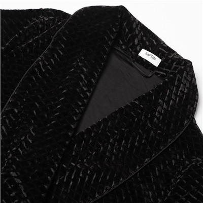 Халат домашний женский KAFTAN «Бархат», размер 40, чёрный