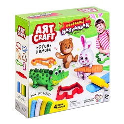 Набор для лепки "Забавные животные" тесто 4х50г