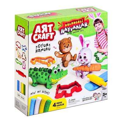 Набор для лепки "Забавные животные" тесто 4х50г