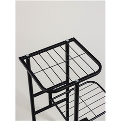 Подставка для цветов Greengo, 3 полки, 43×22×57 см, напольная, металл, чёрная