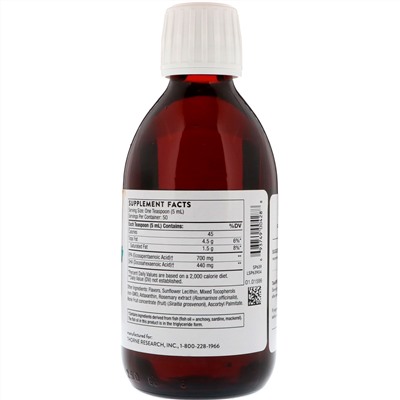 Thorne Research, Omega Superb, добавка с омега кислотами, со вкусом лимона и ягод, 250 мл (8,45 жидк. унции)