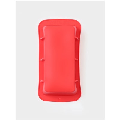 Форма для выпечки Доляна «Хлеб», силикон, 16.7×8.5×4.8 см, внутр.размер 14.7×6.5 см, красная