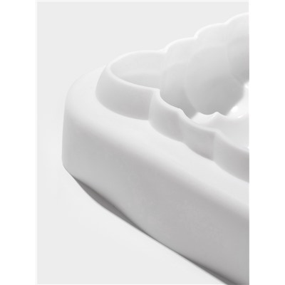 Форма для муссовых десертов и выпечки KONFINETTA «Воздушные пузыри», силикон, 20×5.5 см, белая