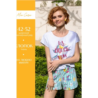 Комплект жен: фуфайка (футболка), шорты Mia Cara SS23WJ387/ SS23WJ387A La Dolce vita